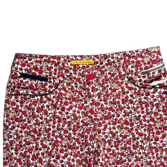 Louis Castel Floral Poppies Print Golf Capri Pants - Picture 2 of 12